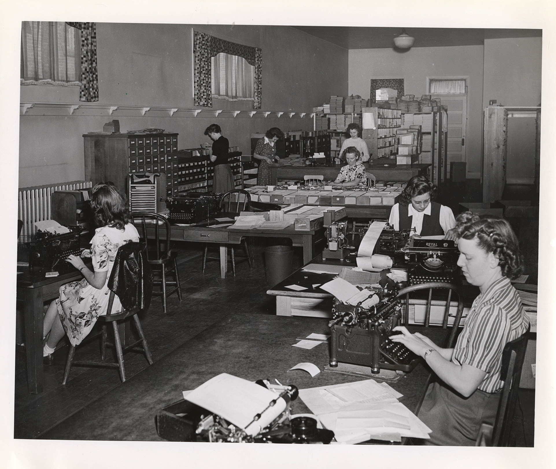 Photograph of the bookkeeping department
